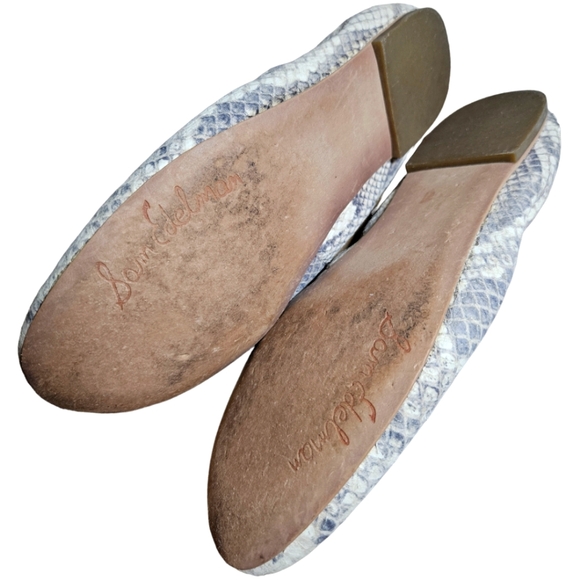 Sam Edelman Felicia Snake Print Leather Flats - Picture 9 of 10